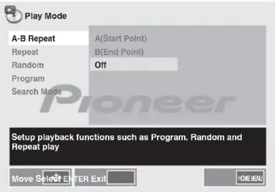 PIONEER XHM32VK - Zo wordt A-B Repeat Play uitgeschakeld: - 1