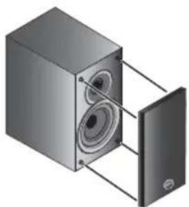 PIONEER XCM52BTK - Entfernen Sie den Lautsprecher-Grill. - 1