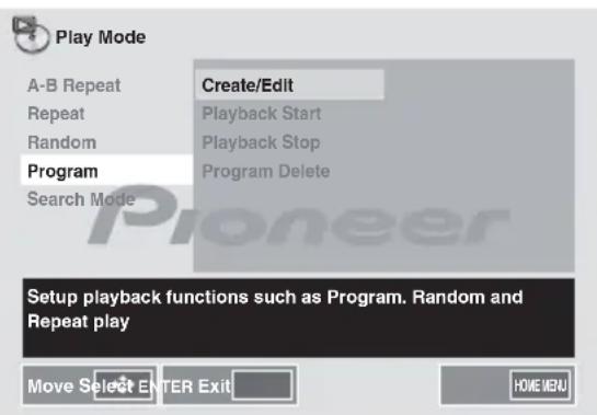 PIONEER XCM52BTK - U / to select Create/Edit, then press ENTER. - 1