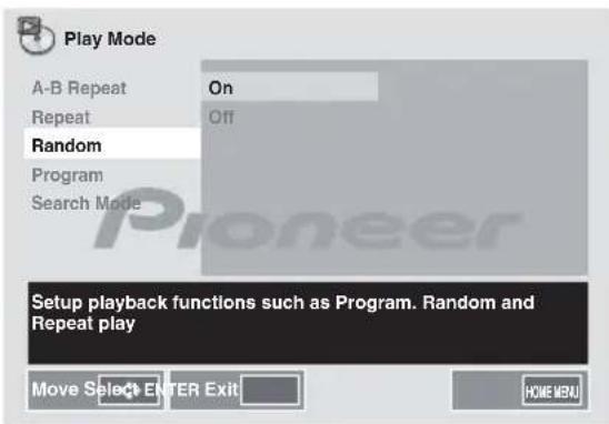 PIONEER XCM52BTK - to select the On. - 1