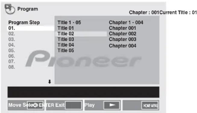 PIONEER XCM52BTK - Lecture des morceaux programmes - 2