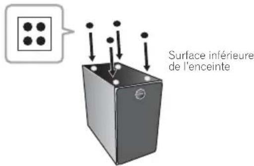 PIONEER XCM52BTK - En cas d'installation verticale des enceintes - 1