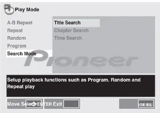 PIONEER XCM52BTK - U s ↑a↓ per selezionare Title search, poi premere ENTER o →. - 1