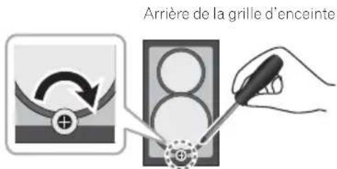 PIONEER XCM52BTK - Detachez la grille d'enceinte. - 2