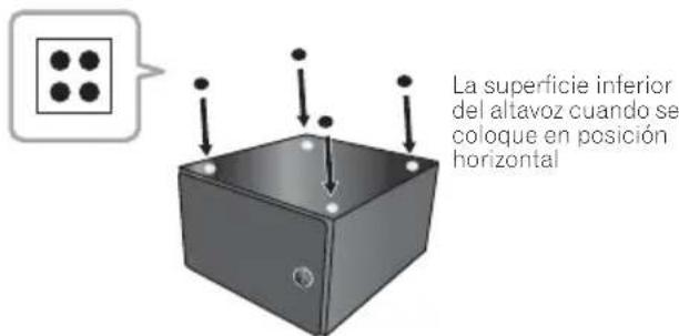 PIONEER XCM52BTK - Cuando coloque los altavoces en posicion horizontal - 1