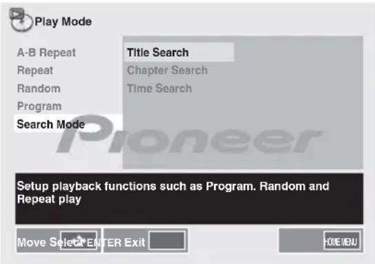 PIONEER XCM52BTK - Utilisez les touches ↑/↓ pour sélectionnner Title search, puis appuyez sur ENTER ou sur →. - 1