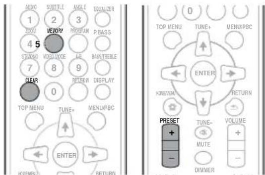 PIONEER XCM52BTK - Mémorisation des stations - 1