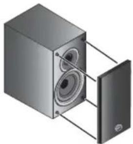 PIONEER XCM52BTK - Detachez la grille d'enceinte. - 1