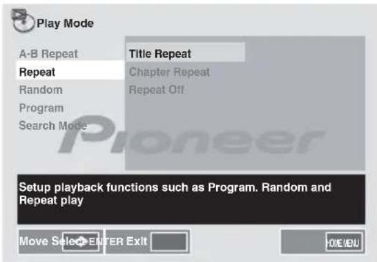 PIONEER XCM52BTK - to select the title repeat. - 1
