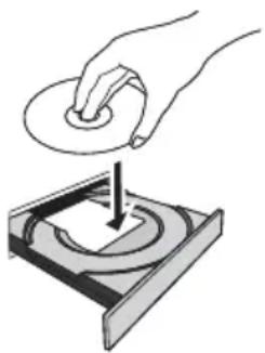 PIONEER XCM52BTK - Plaats de schijf in de lade met de label aan de bovenzijde. - 1