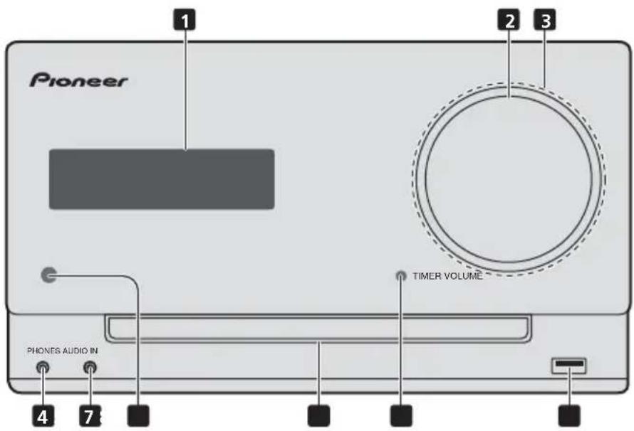 PIONEER XCM52BTK - Voorpaneel - 1