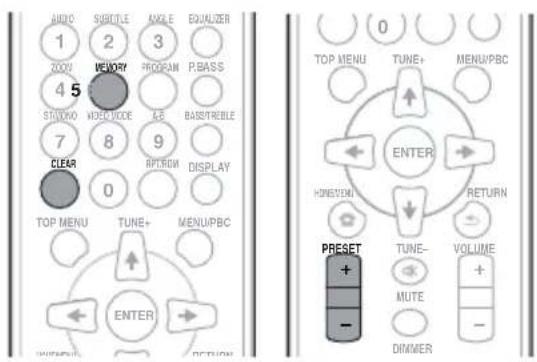 PIONEER XCM52BTK - Saving station presets - 1