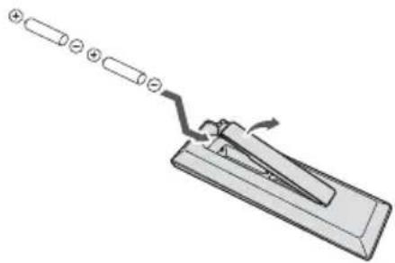 PIONEER XCM52BTK - Inserimento delle batterie nel telecomando - 1