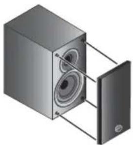 PIONEER XCM52BTK - Entfernen und Wiederanbringendes Frontgrills - 1
