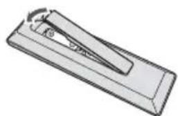 PIONEER XCM52BTK - Aanbrengen van de batterijen in de afstandsbediening - 2