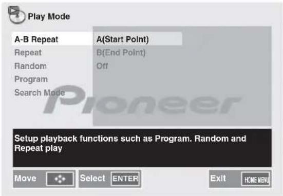 PIONEER XCM52BTK - Gebruik / om A-B Repeat te selecteren en druk daarna op ENTER of  . - 1