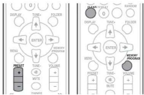 PIONEER XCM32BTK - Saving station presets - 1