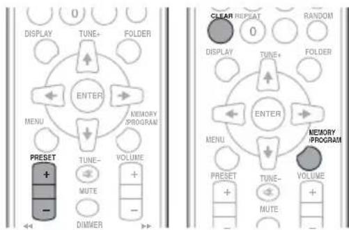 PIONEER XCM32BTK - Speichern voreingestellter Sender - 1