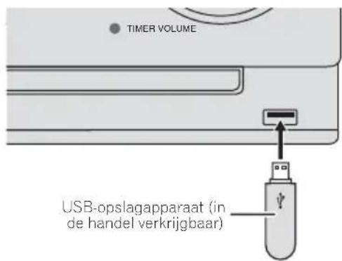 PIONEER XCM32BTK - Sluit het USB-opslagapparaat aan. - 1
