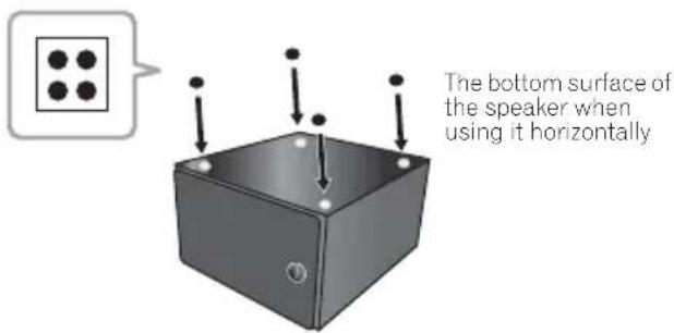 PIONEER XCM32BTK - When placing speakers horizontally - 1
