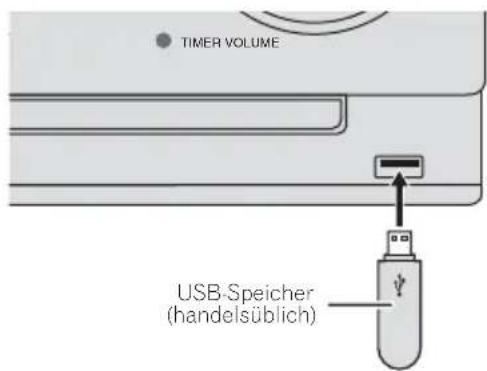 PIONEER XCM32BTK - Schließen Sie den USB-Speicher an. - 1