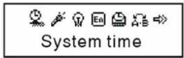 AIPTEK MP3S5 - Pantalla de ajustes de sistemas - 1