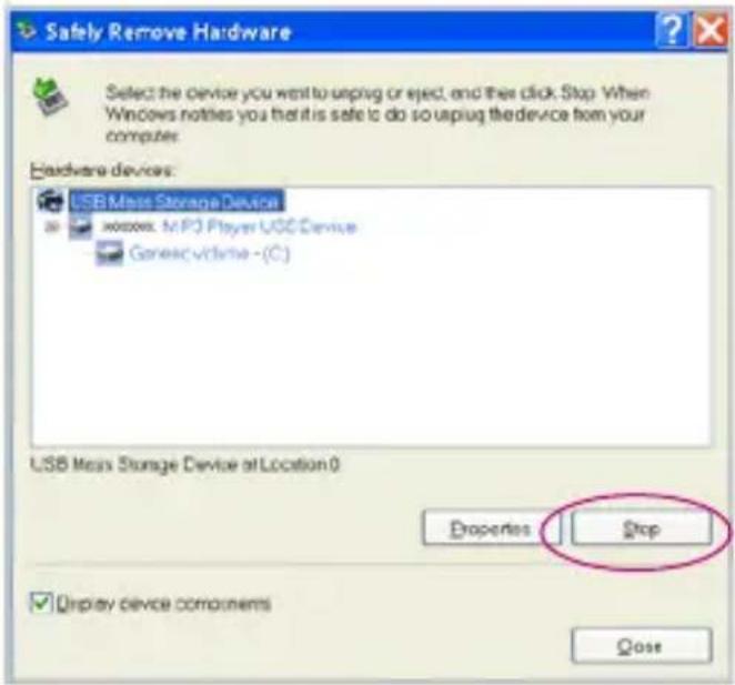 AIPTEK MP3S1 - Removing the Player - 1