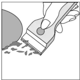 INDESIT K3 C55 MCXR - Cleaning the surface of the hob - 1