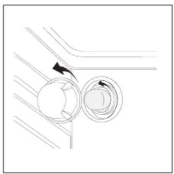 INDESIT K3C55R - Changing the oven light bulb - 1