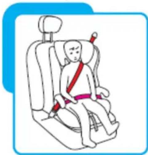 BabyGO ISO - Fitting the child seat with the 3-point belts - 1