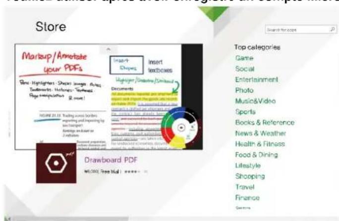 MPMAN MPW89 - Utiliser la boutique Windows - 1