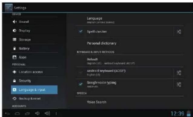 MPMAN MPG7 - Language & input - 1