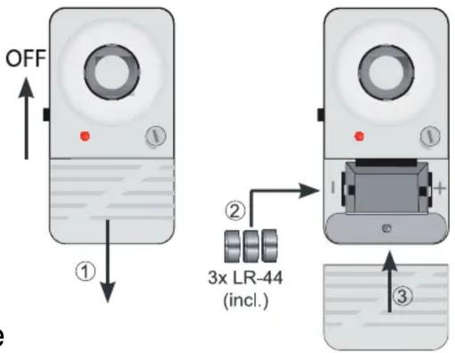 ALECTO GBA10 - Placer / remplacer les piles: - 1