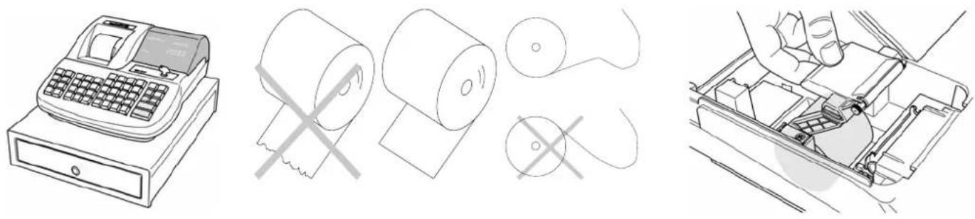 OLYMPIA CM 812 - Pose du rouleau de papier - 1