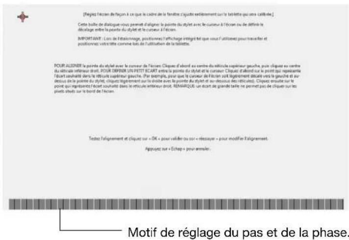 WACOM DTU1631 - RÉGLAGE DU PAS ET DE LA PHASE (VGA UNIQUEMENT) - 1