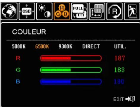WACOM DTU1631 - PARAMÈTRES DE L'AFFICHAGE À L'ÉCRAN (OSD) - 6