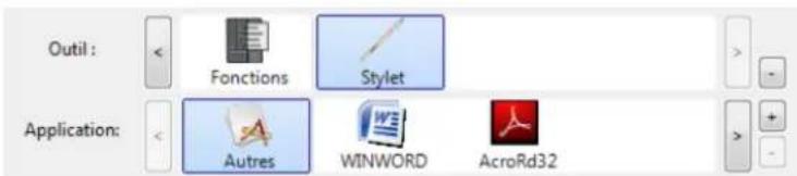 WACOM DTU2231 - PARAMÈTRES SPÉCIFIQUES À UNE APPLICATION - 2