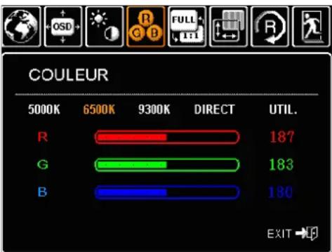 WACOM DTU2231 - PARAMÈTRES DE L'AFFICHAGE À L'ÉCRAN (OSD) - 6