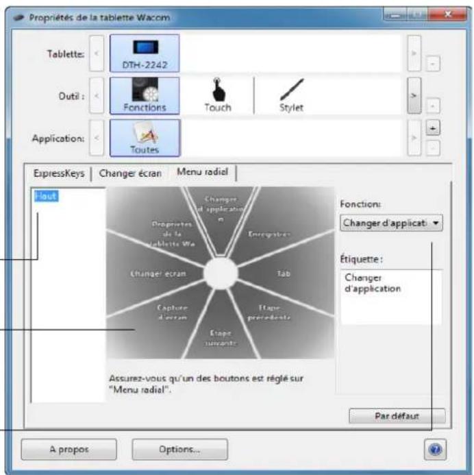 WACOM DTK2241 - UTILISATION ET PERSONNALISATION DU MENU RADIAL - 2