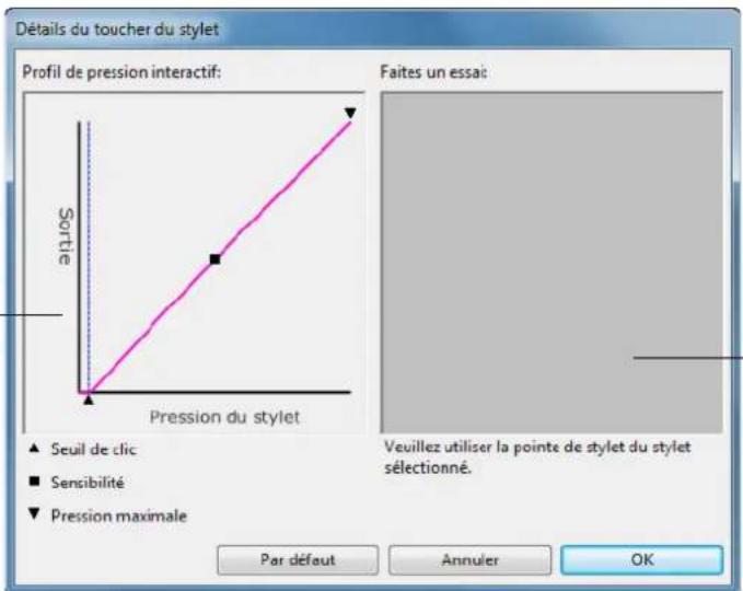 WACOM DTH2242 - RéGLAGES AVANCÉS DE LA PRESSION DE LA POINTE - 1