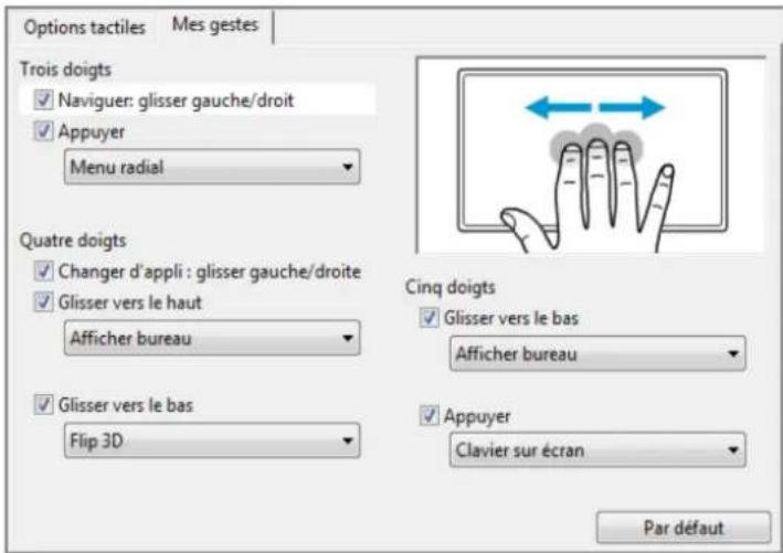 WACOM DTH2242 - CHOIX DES FONCTIONS DE MOUVEMENTS TACTILES PERSONNALISÉES - 2