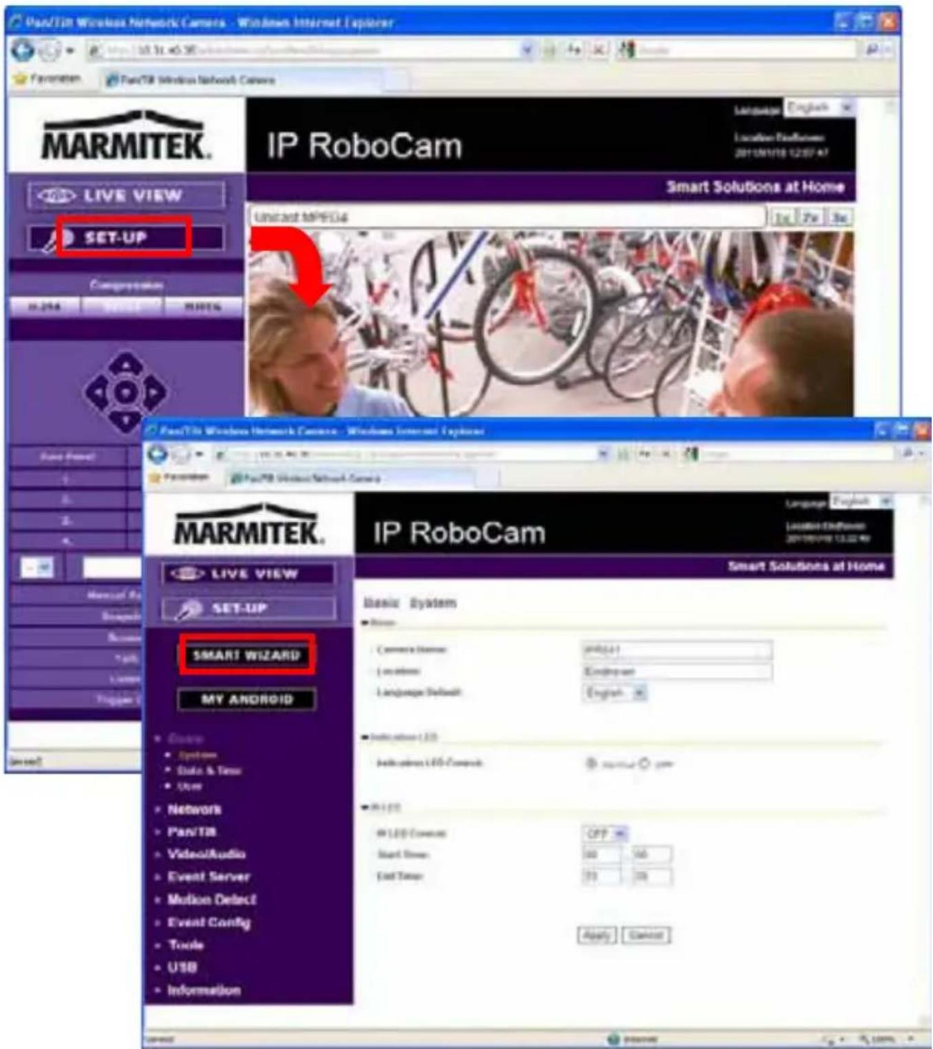 MARMITEK IP RoboCam 641 - Accessing to the Camera - 2