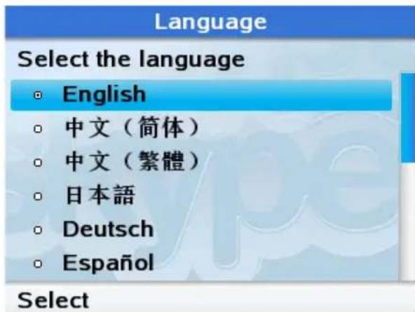 TOPCOM Webtalker 5000 - SeLECTION DE IDIOMAS - 1
