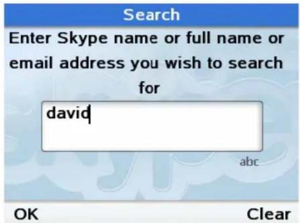 TOPCOM Webtalker 5000 - Search a Skype contact - 2