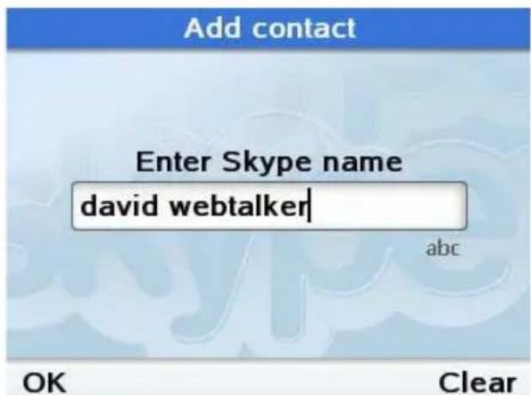 TOPCOM Webtalker 5000 - Add a Skype contact - 2