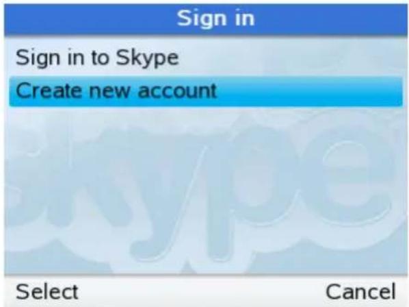 TOPCOM Webtalker 5000 - Create a new account - 1