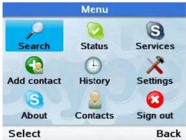 TOPCOM Webtalker 5000 - Buscar un contacto Skype - 1
