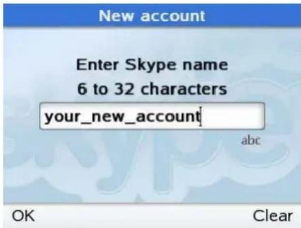 TOPCOM Webtalker 5000 - Create a new account - 2