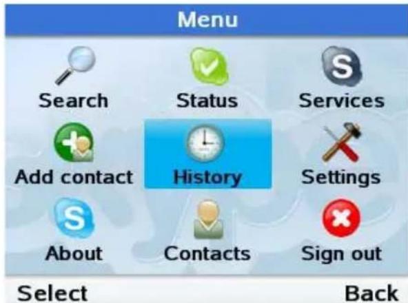 TOPCOM Webtalker 5000 - Głowne menu - 1
