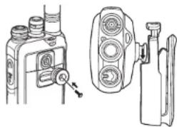 TOPCOM Protalker PT1116 - Instalar o clipe de cinto - 1